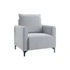 Sillon Butaca Poltrona Tapizada En Tela Patas Metalicas en Gris - Butacas, banquetas y puffs, Uruguay | Soy Hogar, vista 1 de 6