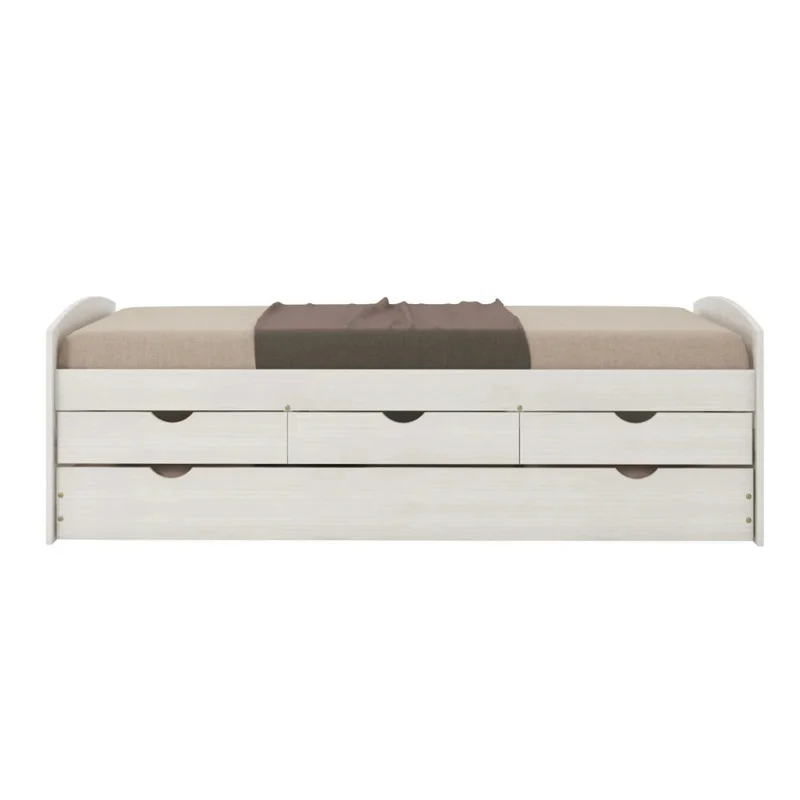 Cama Marinera 1 Plaza Madera Maciza Con Cajones - Max - Blanco en Blanco - Dormitorio, Uruguay | Ecowood, vista 4