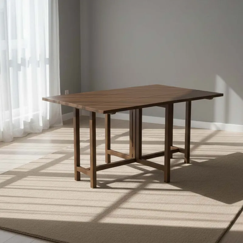 Mesa De Comedor Plegable Madera Marron Farm en Marrón - Mesas de comedor, Uruguay | Divino