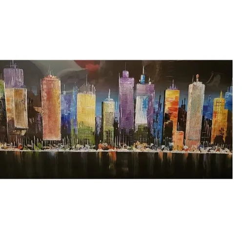 Oleo Decorativo Ciudad Iluminada en Oleo Decorativo Ciudad Iluminada - Decoración de pared, Uruguay | Finkel