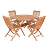 Conjunto 4 Sillas + Mesa Plegables para Patio - Ipanema en Madera natural - Muebles para el exterior, Uruguay | Rústico Hogar, vista 1 de 5
