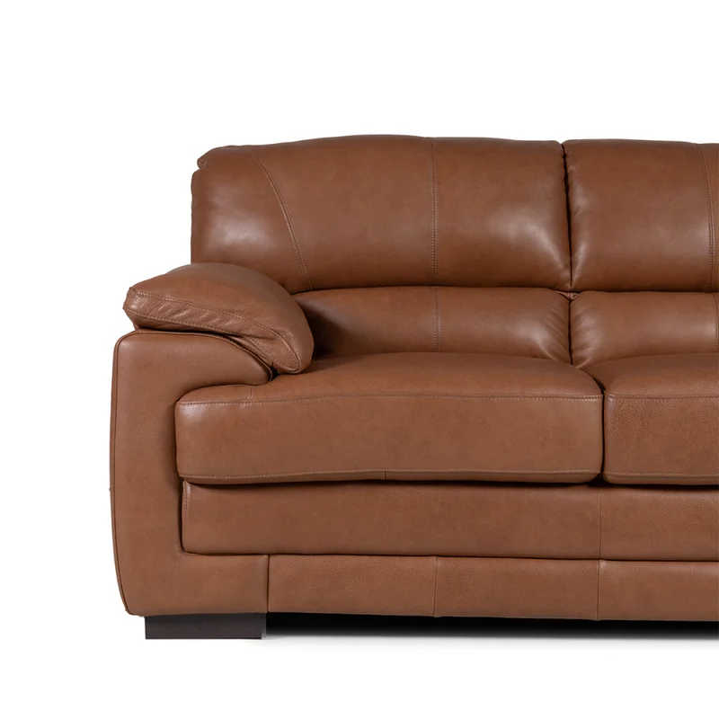Sofá Oxford - Cuero Advanced - 3 cuerpos - Maverick Telha en Marrón - Sillones y sofás, Uruguay | NYR, vista 3