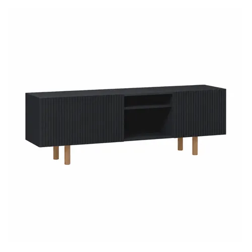 Rack Capri 160 cm - Negro en Negro - Muebles para TV, Uruguay | Berna home