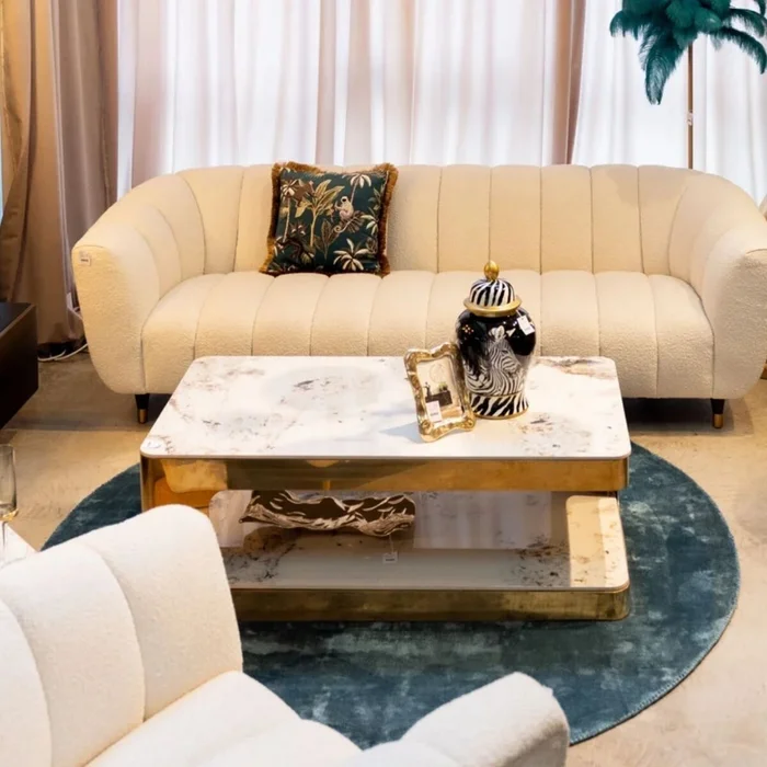 MESA DE CENTRO NUBE DUO Blanco Medium en Blanco SKU - Mesas de comedor, Uruguay | Viasono