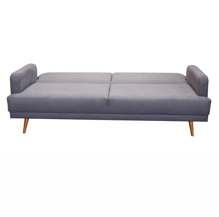 SOFA CAMA NORDICO - EASY CLEAN GRIS - ALMOHADONES TRAMADOS GRIS - PATAS MADERA CLARA en Gris - Sillones y sofás, Uruguay | Champagne Home, vista 2