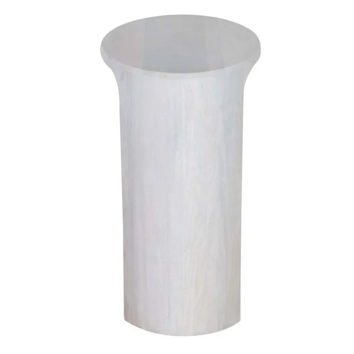 Mesa Auxiliar Madera Blanco Oval en Blanco - Mesas de living, Uruguay | Divino, vista 8