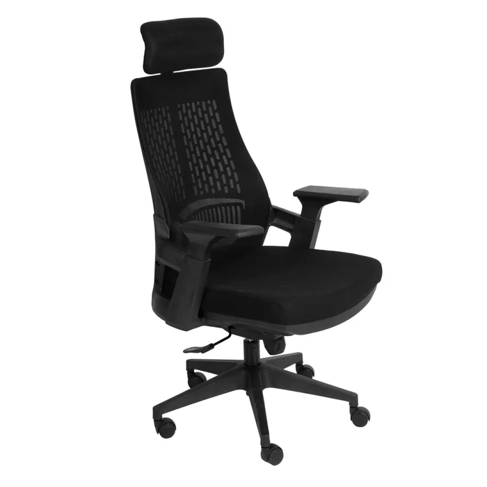 Silla De Oficina Malla Negro Lombardi en Negro - Escritorios y sillas de escritorio, Uruguay | Divino, vista 2