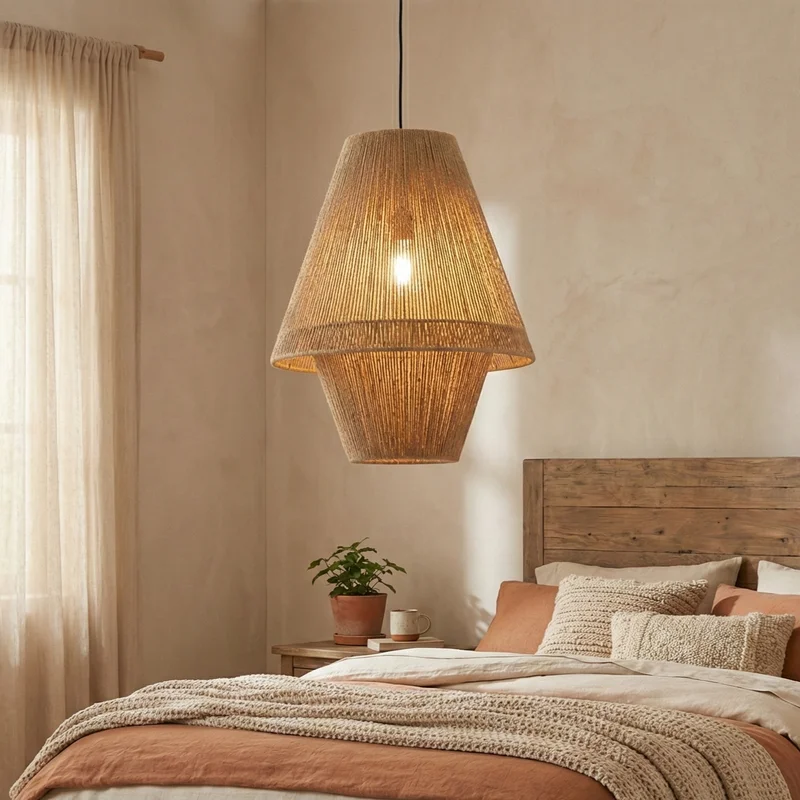 Colgante Nativo Double Cone Cord en Madera natural - Lámparas colgantes, Uruguay | La Perla, vista 3