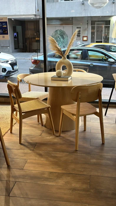 Mesa Redonda de Comedor 120 cm – Natura en Blanco - Mesas de comedor, Uruguay | Berna Home, vista 4