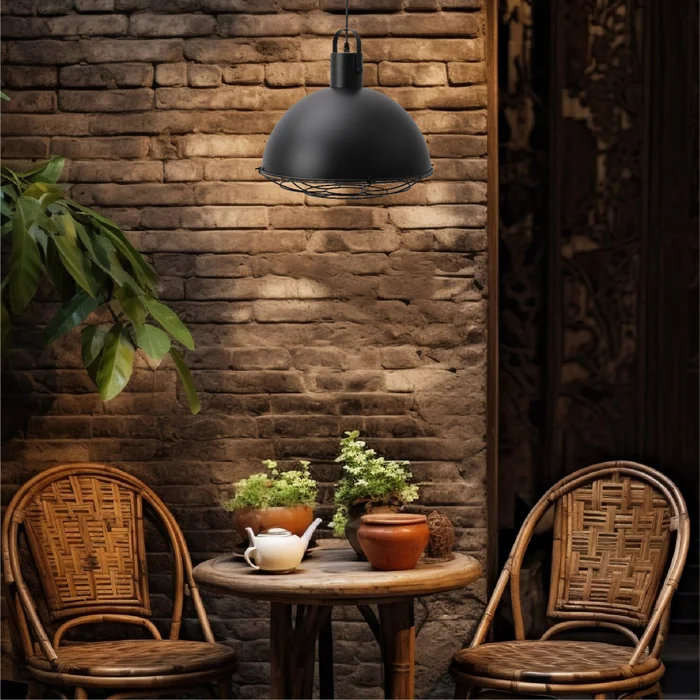 Luminaria Colgante Sharp Big Negra en Negro - Lámparas colgantes, Uruguay | Serlux, vista 6