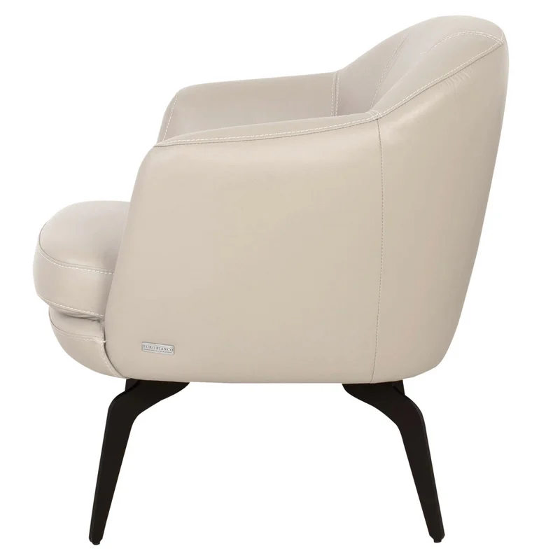 Butaca Fija 1 Cuerpo Cuero Blanco 1002 Offwhite en Blanco - Sillones y sofás, Uruguay | Divino, vista 4