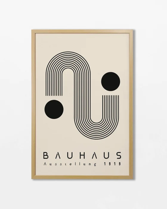 Bauhaus - Black & white N.03 en Beige - Láminas, Uruguay | La Cuadrería