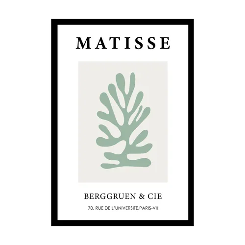 Cuadro Matisse Coral Marco Negro 40x60cm en Coral - Decoración de pared, Uruguay | Alta Gracia Deco