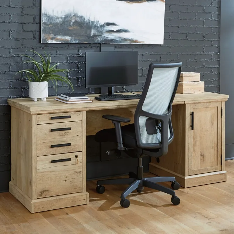 Escritorio - Sauder - Linea Mason Peak en Madera natural - Escritorios, Uruguay | Rústico Hogar