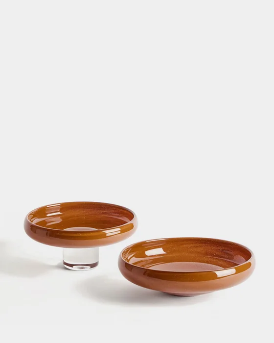 Centro de mesa Denuo de vidrio terracota - Ø28 cm en Naranja - Jarrones, Uruguay | Kavehome, vista 6