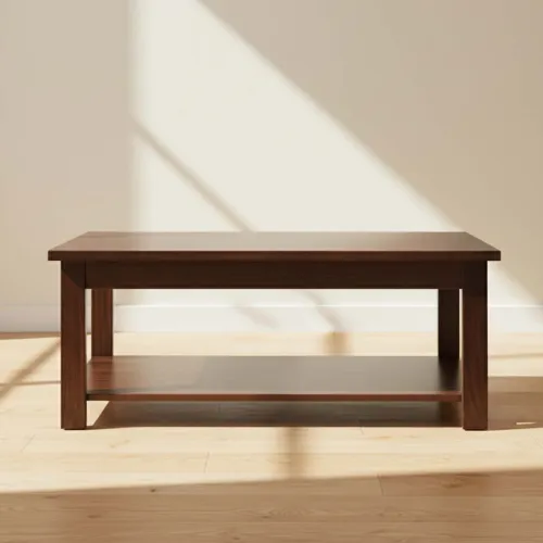 Mesa Ratona Central Pino Marron Agata Nogal en Marrón - Mesas de living, Uruguay | Divino