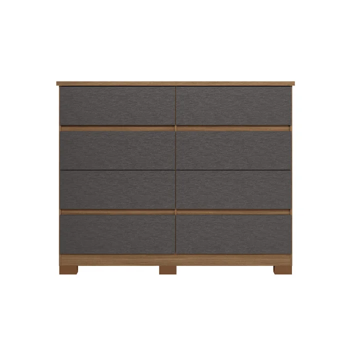 Comoda Roma 8 Cajones Moderna 100% Mdp Con Patas en JATOBA GRAFITO - Cómodas, Uruguay | Soy Hogar, vista 3