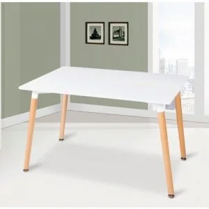 Mesa Eames Rectangular 1,20 Tapa Blanca en Blanco - Mesas de comedor, Uruguay | Soy Hogar, vista 2