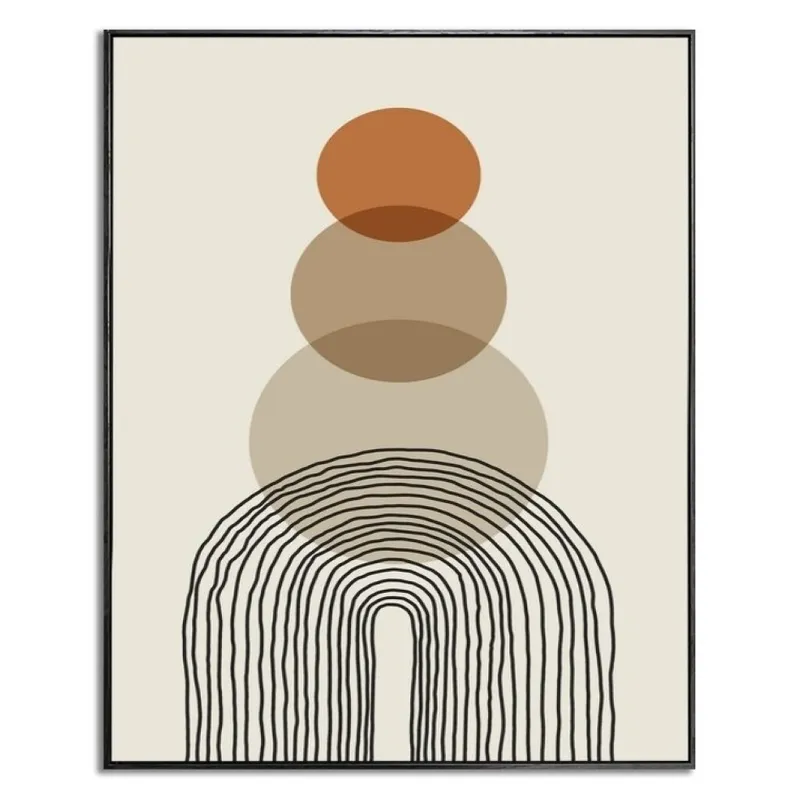 CUADRO CANVAS 40x50cm MARCO PIRAMIDE CIRCULOS - Decoración de pared, Uruguay | Decohogar