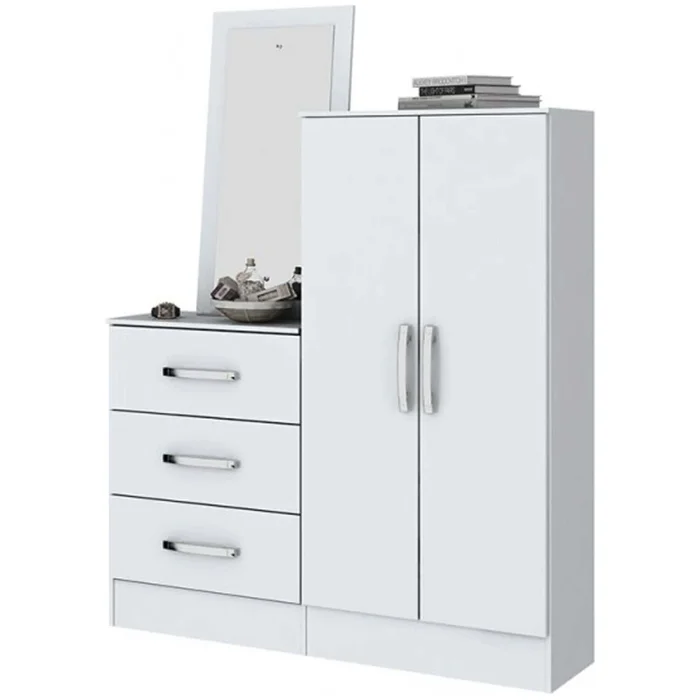 Comoda Cajonera Mdp Blanco B700 en Blanco - Cómodas, Uruguay | Divino, vista 3
