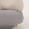 Butaca Luisa - gris y beige con patas de madera maciza de caucho en Beige, Gris - Butacas, banquetas y puffs, Uruguay | Kavehome, vista 3 de 8