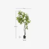 Árbol artificial Pachira con maceta negra 180 cm en Madera natural - Macetas, Uruguay | Kavehome, vista 4 de 4