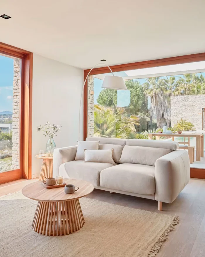 Sofá Singa 3 Plazas - Beige 215 Cm en Beige - Sillones y sofás, Uruguay | Kavehome, vista 2