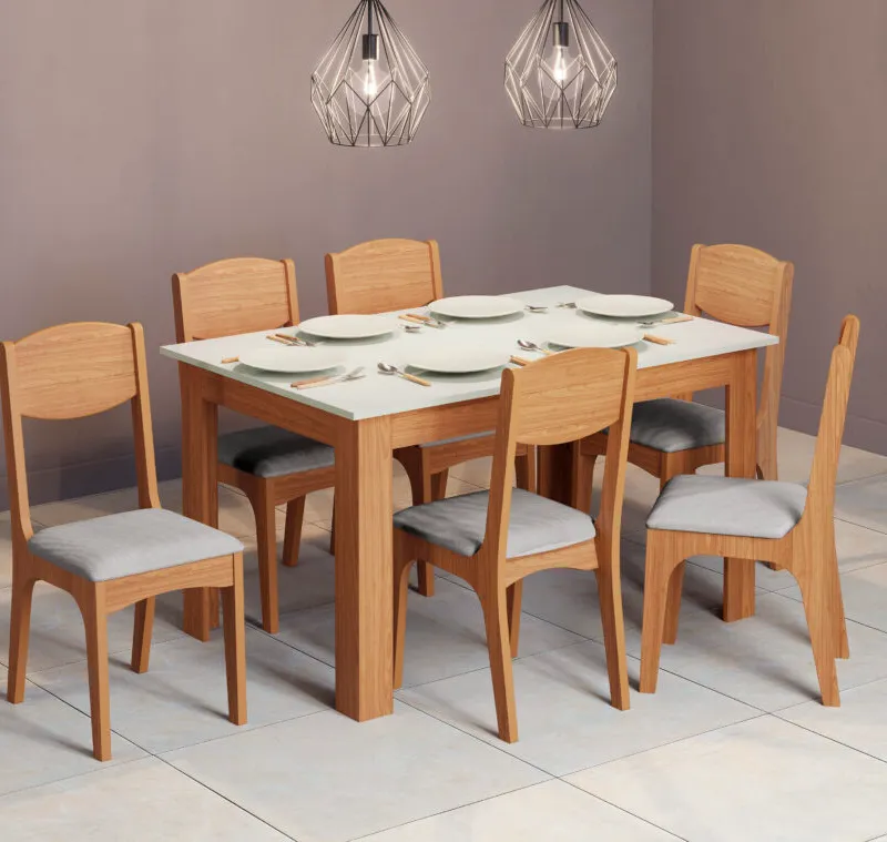 Mesa de Comedor Anton en Marron, Blanco - Mesas de comedor, Uruguay | Casa Brava
