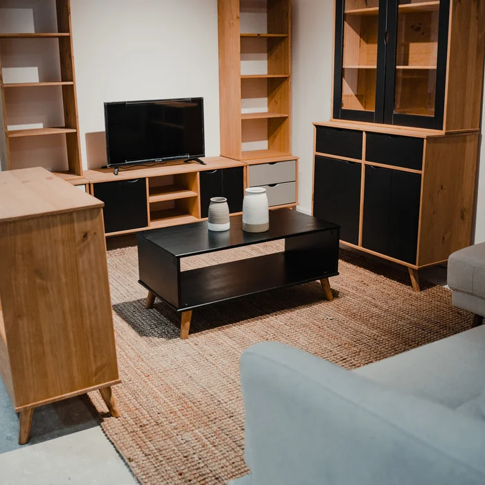 Mesa De Living Madera Maciza - Línea Berlín - Gris - Mesas de living, Uruguay | Ecowood, vista 2