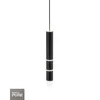 Colgante led rotativo tubular negro 7 posiciones de luz 3000K 10W en Negro - Lámparas colgantes, Uruguay | Iluminica, vista 2 de 5