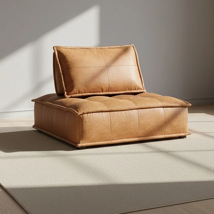 Sofá Modular Pu Marron Element Camel en Beige - Sillones y sofás, Uruguay | Divino