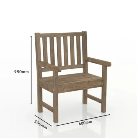Banco de jardin 1 cuerpo Linea Naturale en Madera natural - Muebles para el exterior, Uruguay | La Cueva Muebles, vista 6