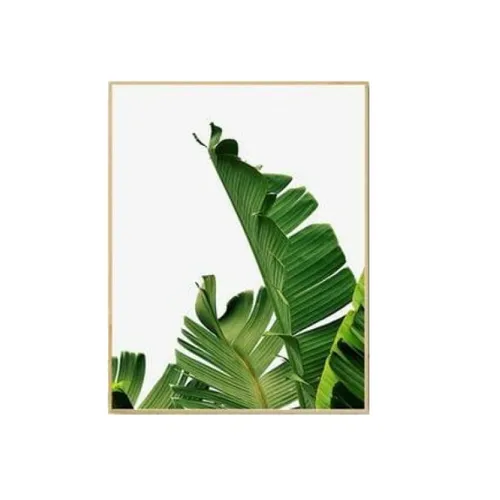 Marco Natural Banana Leaves I en Madera natural - Decoración de pared, Uruguay | Finkel