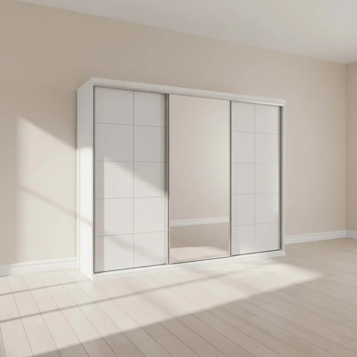 Ropero Placard 3 Puertas Corredizas Mdf Blanco South en Blanco - Roperos y placares, Uruguay | Divino