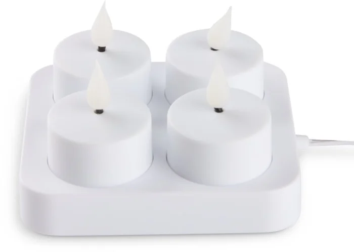 Velas LED JANSSON con cargador y control en Blanco - Velas y Portavelas, Uruguay | JYSK