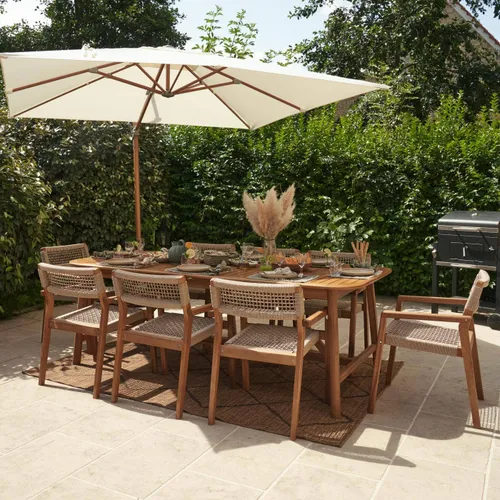 Mesa Comedor 6-8 puestos Oasis en Madera natural - Muebles para el exterior, Uruguay | Naterial Uruguay