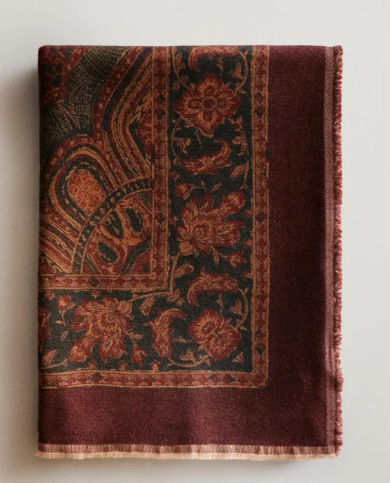 MANTA JACQUARD PAISLEY en Rojo - Textiles, Uruguay | Zara Home