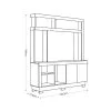 Rack Modular Tv 2 Puertas Con Patas Hasta 50 Pulgadas Valenca en Blanco - Muebles para TV, Uruguay | Soy Hogar, vista 5