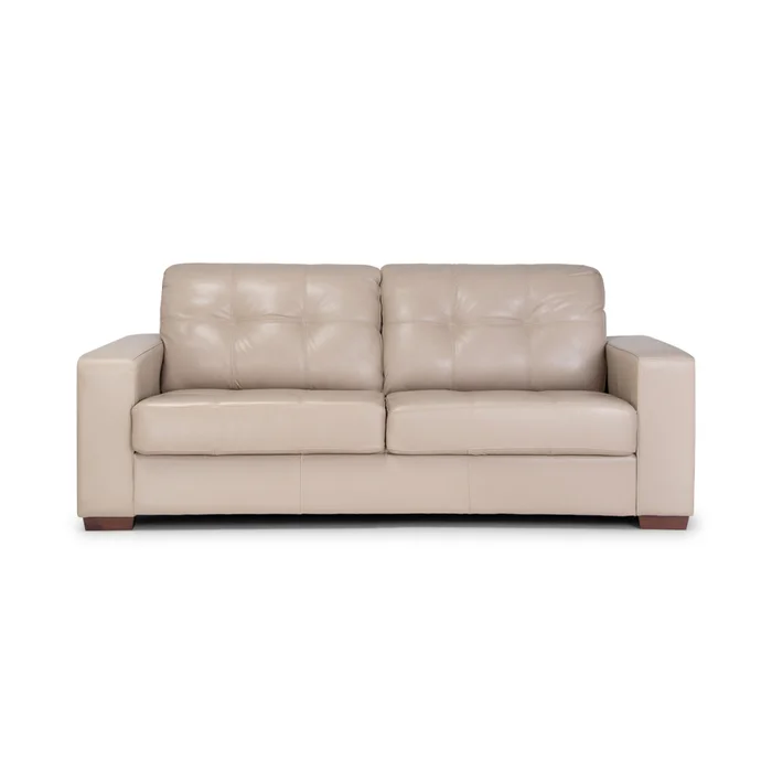 Sofá Fargo - Cuero Básico - 3 cuerpos - 519 (Beige) en Beige - Sillones y sofás, Uruguay | NYR, vista 2