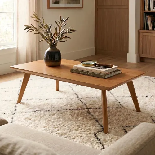 Mesa de Centro Classic -Rectangular - Línea Nevada - Natural en Madera natural - Mesas de living, Uruguay | Ecowood