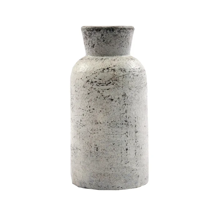 Jarrón Decorativo Terracota Blanco Zar en Blanco - Jarrones, Uruguay | Divino