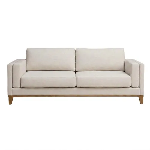 Sofá 3 Cuerpos Luxor Easy Clean - Crudo en Madera natural - Sillones y sofás, Uruguay | Berna home