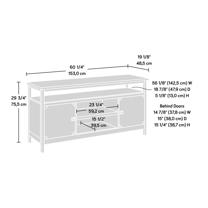 Rack para TV River Nogal Sauder en Marrón - Muebles para TV, Uruguay | Ecowood, vista 5