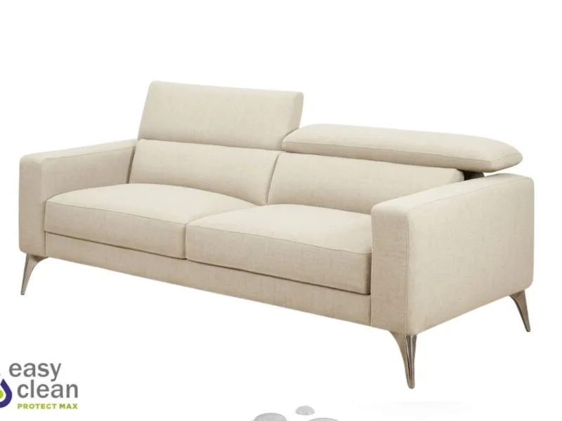 Sofá 3 cps MILO Easy Clean - Beige en Beige - Sillones y sofás, Uruguay | Finkel