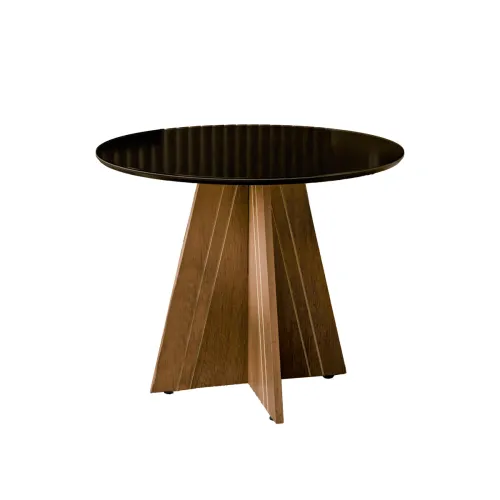 Mesa Dublin 1030x1030 Mm Light C/vidrio Color Preto (46) en Negro - Mesas de comedor, Uruguay | Castro
