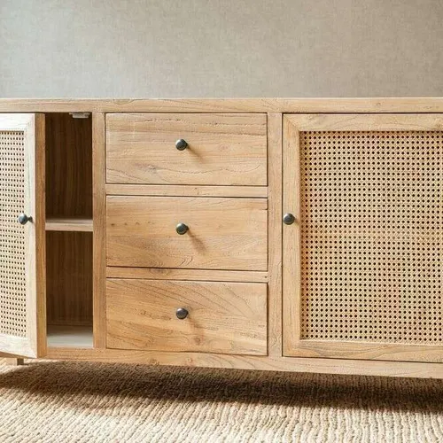 APARADOR RESORT - OLMO Y ESTERILLA - 1.60 MTS en Madera natural - Bibliotecas, Uruguay | La Iberica
