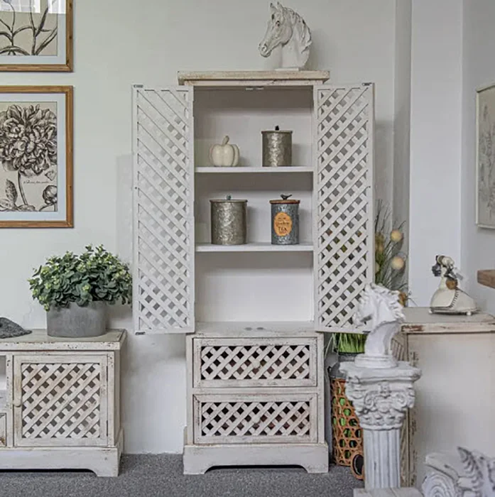 Mueble Vintage Blanco Vertical en Blanco - Aparadores y recibidores, Uruguay | Decotech, vista 5