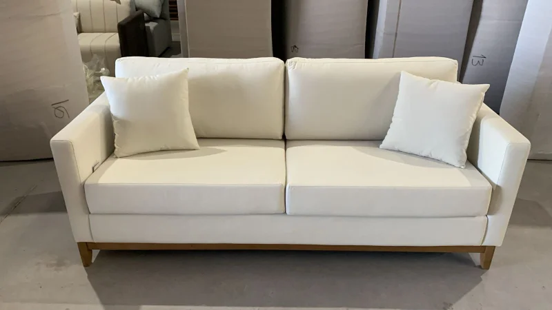 Sofá Felini 2 Cuerpos (160cm) – Blanco Aqua Block en Blanco - Sillones y sofás, Uruguay | Berna Home, vista 7