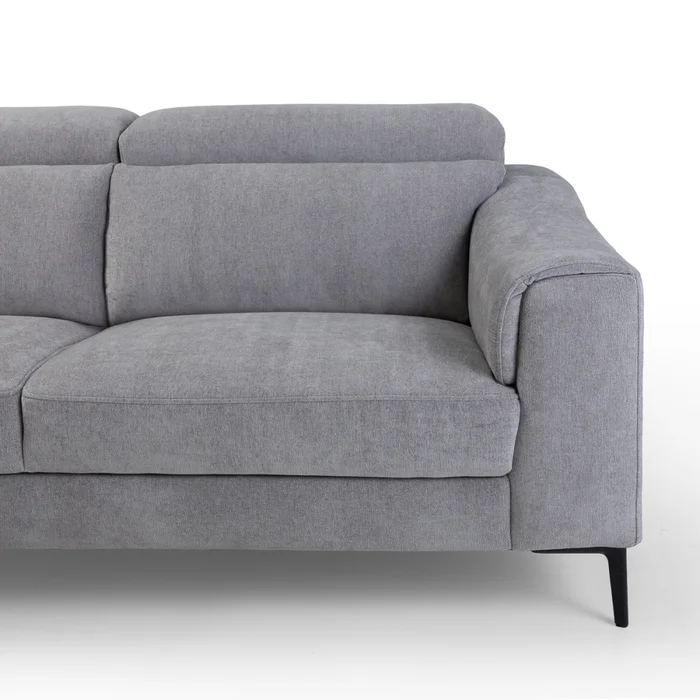 Rinconera Luke - Tela Microfibra - Chaise Izquierdo - 6686-7 Gris en Beige - Sillones y sofás, Uruguay | NYR, vista 3