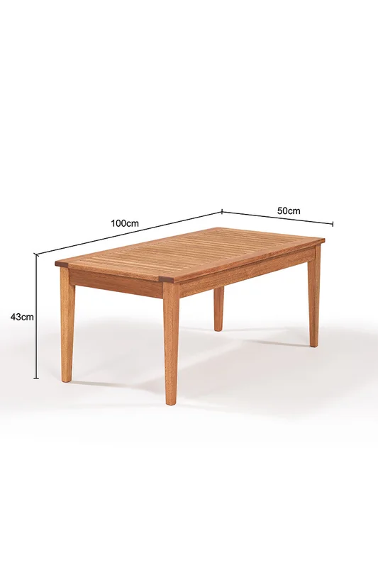 MESA DE CENTRO RIADE 100x50x43CM JATOBA - Muebles para el exterior, Uruguay | Vinibel, vista 3